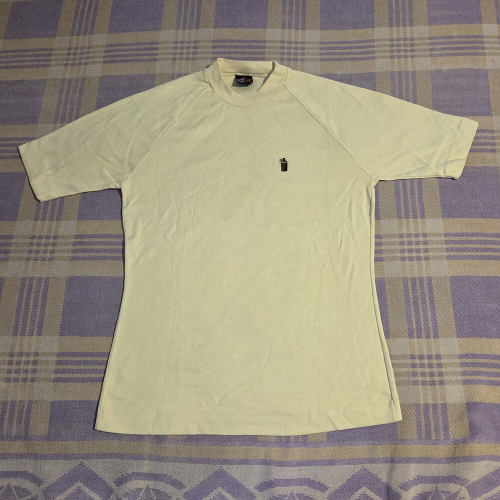 Vintage 60s 70s Robert Bruce Grubb Stuff Embroidered Logo Mod Surf T Shirt USA